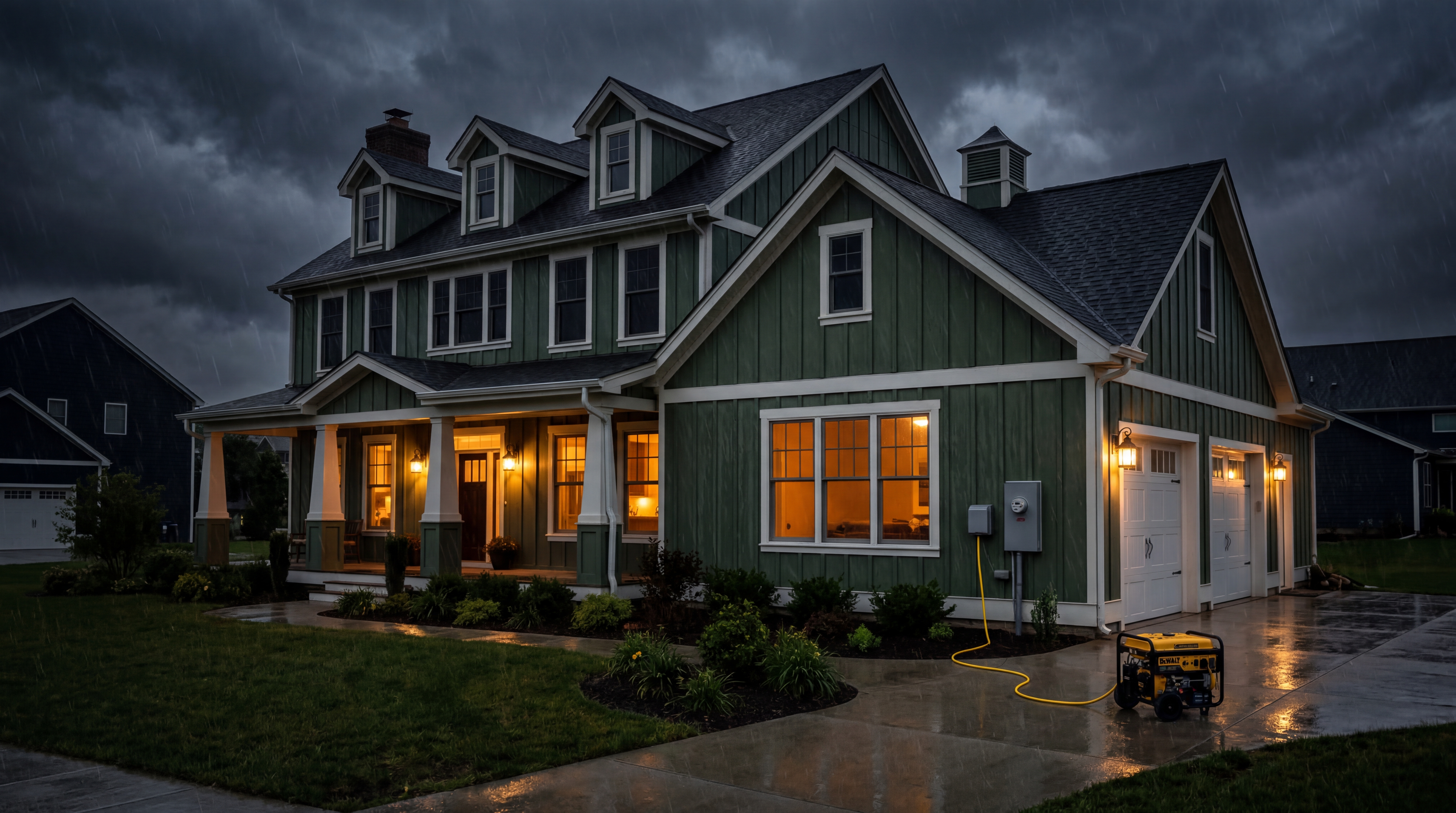 Upstate SC home powered through storm with generator connection